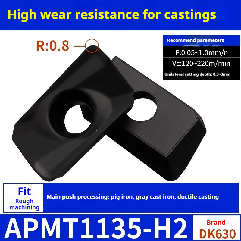 2037-CNC milling cutter APMT1135 special carbide 1604 milling cutter for cast iron r0.8 rough milling coated inserts Shandong Denso Pricision Tools Co.,Ltd.